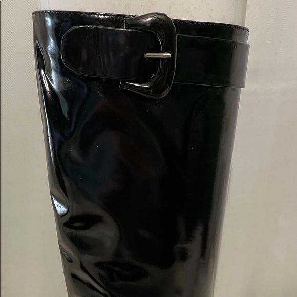 Alberta Ferrttetti Black Patent Leather Boots - Picture 2 of 16